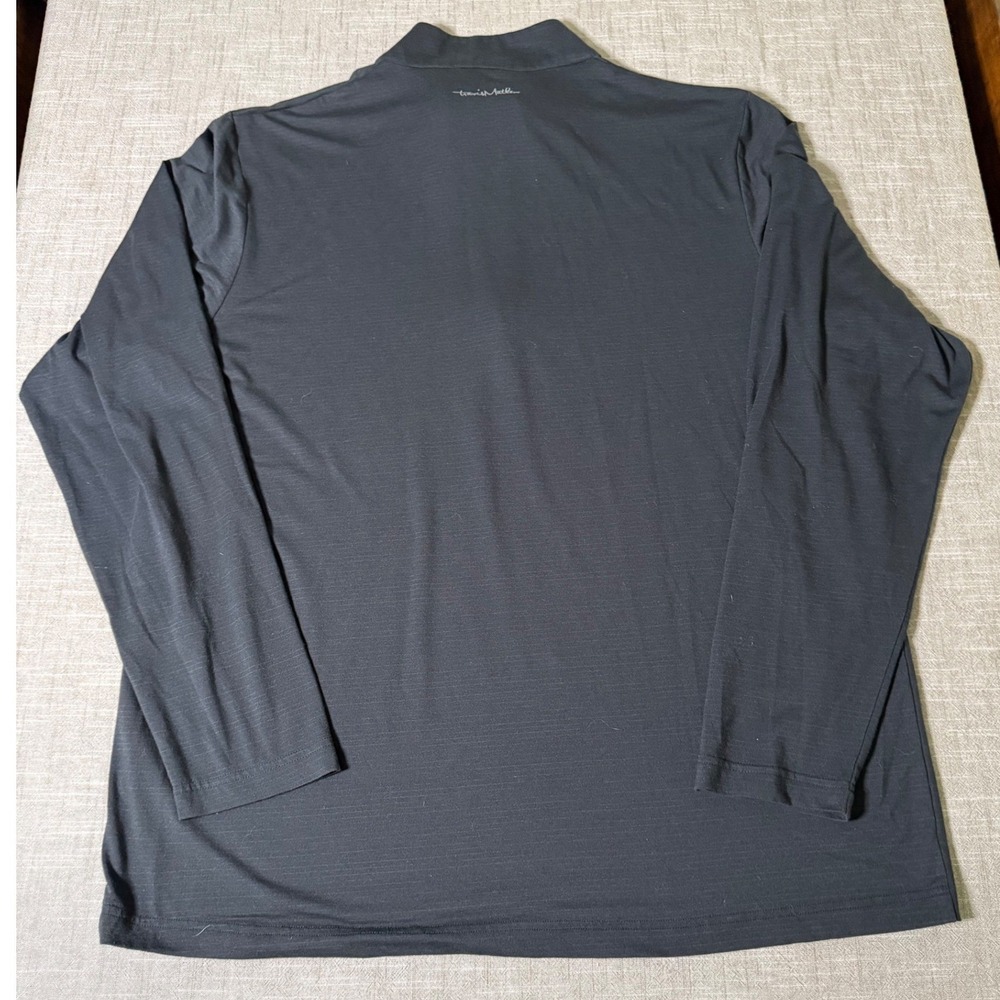 TravisMathew Mens XXL 1/4 Zip Pullover Charcoal Gray Slub Golf Shirt 1MY349 - Picture 8 of 9